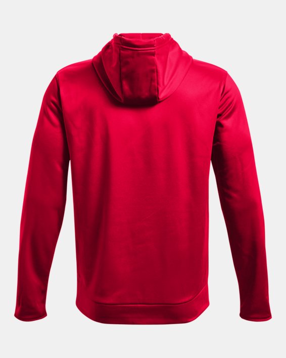 Men's Armour Fleece® Collegiate Sideline Hoodie, Red, pdpMainDesktop image number 4